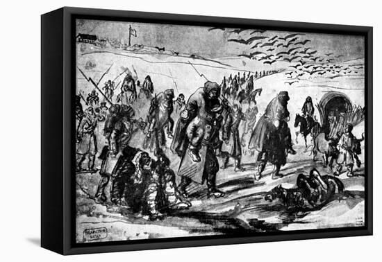 The Retreat, Crimean War, 19th Century-Constantin Guys-Framed Stretched Canvas