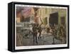 The Retreat from Mons by W.B. Wollen-null-Framed Stretched Canvas