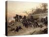 The Retreat of the French Artillery-Alphonse De Neuville-Stretched Canvas