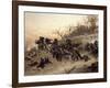 The Retreat of the French Artillery-Alphonse De Neuville-Framed Giclee Print