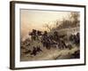 The Retreat of the French Artillery-Alphonse De Neuville-Framed Giclee Print