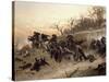 The Retreat of the French Artillery-Alphonse De Neuville-Stretched Canvas
