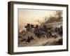 The Retreat of the French Artillery-Alphonse De Neuville-Framed Giclee Print