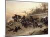 The Retreat of the French Artillery-Alphonse De Neuville-Mounted Giclee Print