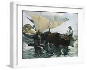 The Return from Fishing-Joaquín Sorolla y Bastida-Framed Giclee Print