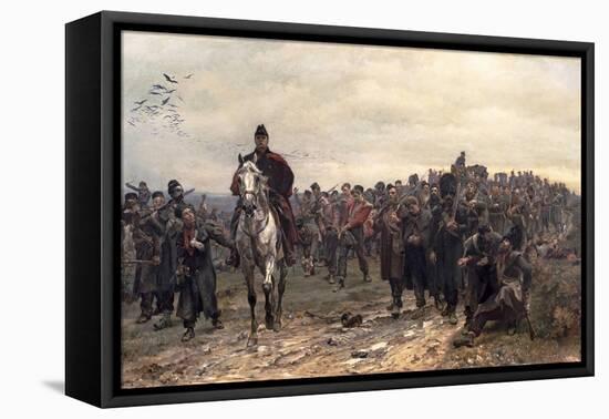 The Return from Inkerman in 1854, 1877-Lady Butler-Framed Stretched Canvas
