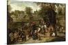 The Return from the Kermesse-Pieter Breugel the Elder-Stretched Canvas