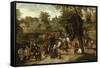 The Return from the Kermesse-Pieter Breugel the Elder-Framed Stretched Canvas