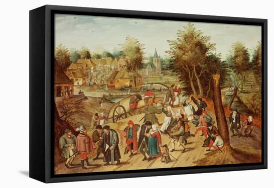 The Return from the Kermesse-Pieter Brueghel the Younger-Framed Stretched Canvas