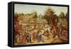 The Return from the Kermesse-Pieter Brueghel the Younger-Framed Stretched Canvas