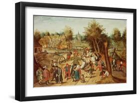 The Return from the Kermesse-Pieter Brueghel the Younger-Framed Giclee Print