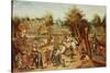 The Return from the Kermesse-Pieter Brueghel the Younger-Stretched Canvas