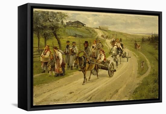 The Return Journey from the Market, 1883-Illarion Mikhailovich Pryanishnikov-Framed Stretched Canvas