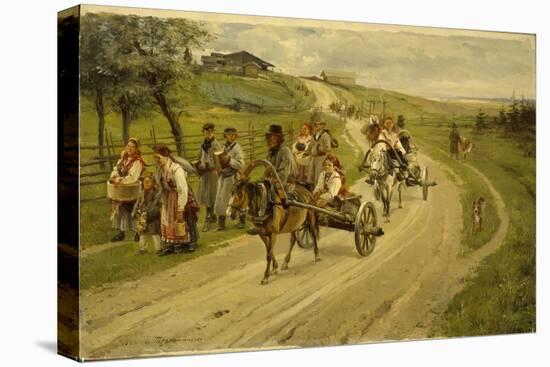 The Return Journey from the Market, 1883-Illarion Mikhailovich Pryanishnikov-Stretched Canvas