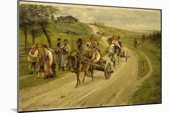 The Return Journey from the Market, 1883-Illarion Mikhailovich Pryanishnikov-Mounted Giclee Print
