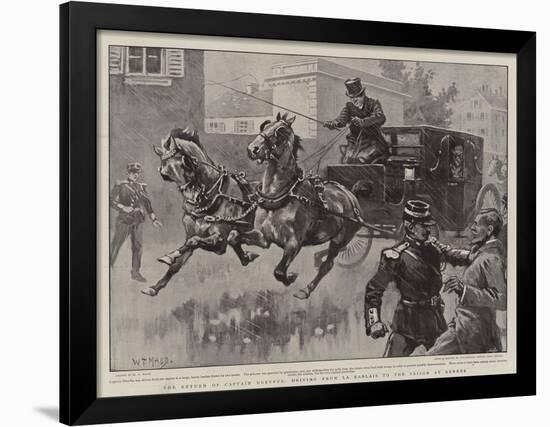 The Return of Captain Dreyfus, Driving from La Rablais to the Prison at Rennes-William T. Maud-Framed Giclee Print