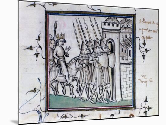 The Return of Charles VI of France after the Battle of Rosbecque, 1382-null-Mounted Giclee Print