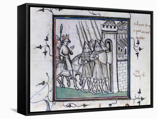 The Return of Charles VI of France after the Battle of Rosbecque, 1382-null-Framed Stretched Canvas