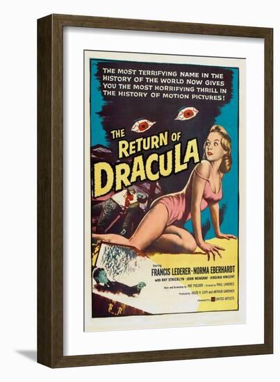 The Return of Dracula, Francis Lederer, Norma Eberhardt, 1958-null-Framed Photo