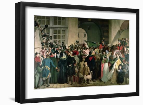 The Return of Francis I of Austria (Ii of Holy Roman Empire) (1768-1835) to Presburg on 27Th Novemb-Johann Peter Krafft-Framed Giclee Print