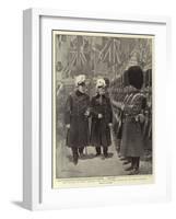 The Return of Lord Roberts, the Irish Guards Inspected by their Colonel-Frederic De Haenen-Framed Giclee Print