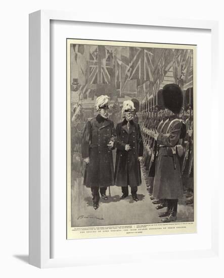 The Return of Lord Roberts, the Irish Guards Inspected by their Colonel-Frederic De Haenen-Framed Giclee Print