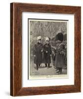 The Return of Lord Roberts, the Irish Guards Inspected by their Colonel-Frederic De Haenen-Framed Giclee Print