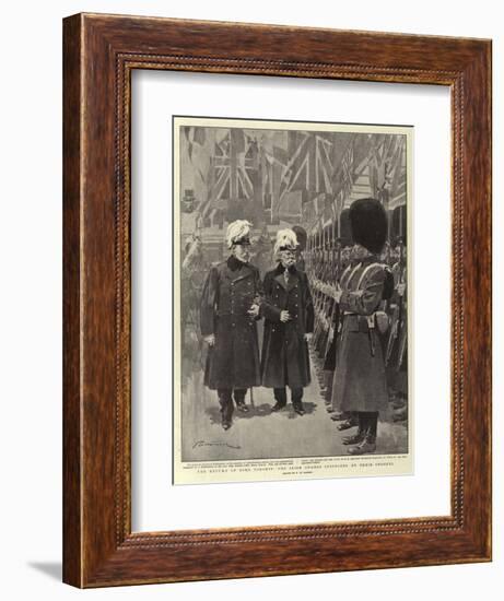 The Return of Lord Roberts, the Irish Guards Inspected by their Colonel-Frederic De Haenen-Framed Giclee Print