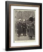 The Return of Lord Roberts, the Irish Guards Inspected by their Colonel-Frederic De Haenen-Framed Giclee Print