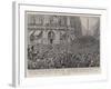 The Return of Major Marchand to Paris, the Crowd Outside the Cercle Militaire Cheering the Explorer-Henri Lanos-Framed Giclee Print