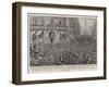 The Return of Major Marchand to Paris, the Crowd Outside the Cercle Militaire Cheering the Explorer-Henri Lanos-Framed Giclee Print