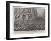 The Return of Major Marchand to Paris, the Crowd Outside the Cercle Militaire Cheering the Explorer-Henri Lanos-Framed Giclee Print