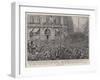 The Return of Major Marchand to Paris, the Crowd Outside the Cercle Militaire Cheering the Explorer-Henri Lanos-Framed Giclee Print