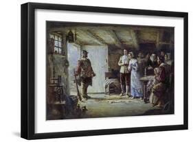 The Return of Miles Standish, 1622-Jean Leon Gerome Ferris-Framed Giclee Print