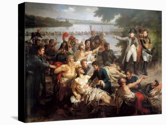 The Return of Napoleon to the Island of Lobau after the Battle of Essling, May 23, 1809-Charles Meynier-Stretched Canvas