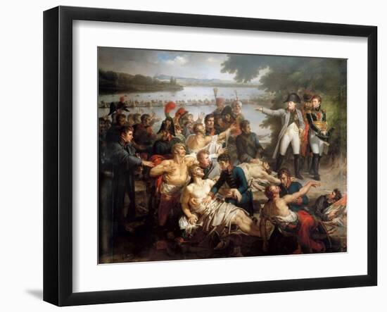 The Return of Napoleon to the Island of Lobau after the Battle of Essling, May 23, 1809-Charles Meynier-Framed Giclee Print