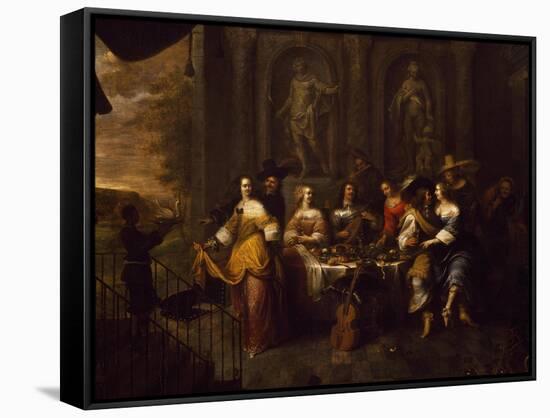 The Return of Prodigal Son-Hieronymus Janssens-Framed Stretched Canvas