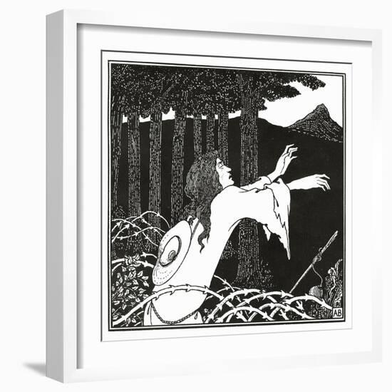 The Return of Tannhauser to the Venusberg, from 'The Story of Venus and Tannhauser', 1895-Aubrey Beardsley-Framed Giclee Print