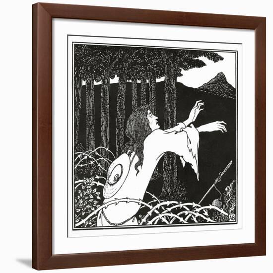 The Return of Tannhauser to the Venusberg, from 'The Story of Venus and Tannhauser', 1895-Aubrey Beardsley-Framed Giclee Print