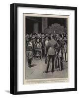 The Return of the Chinese Court to Peking, Reception of Foreign Ministers in the Forbidden City-Frank Dadd-Framed Giclee Print