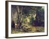 The Return of the Deer to the Stream at Plaisir-Fontaine, 1866-Gustave Courbet-Framed Giclee Print