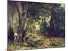 The Return of the Deer to the Stream at Plaisir-Fontaine, 1866-Gustave Courbet-Mounted Giclee Print