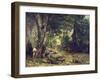 The Return of the Deer to the Stream at Plaisir-Fontaine, 1866-Gustave Courbet-Framed Giclee Print