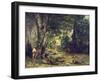 The Return of the Deer to the Stream at Plaisir-Fontaine, 1866-Gustave Courbet-Framed Giclee Print