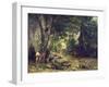 The Return of the Deer to the Stream at Plaisir-Fontaine, 1866-Gustave Courbet-Framed Giclee Print