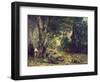 The Return of the Deer to the Stream at Plaisir-Fontaine, 1866-Gustave Courbet-Framed Giclee Print