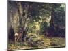 The Return of the Deer to the Stream at Plaisir-Fontaine, 1866-Gustave Courbet-Mounted Giclee Print