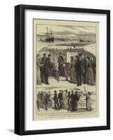The Return of the Empress Eugenie, Arrival at Southampton-Charles Joseph Staniland-Framed Giclee Print
