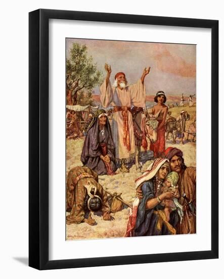 The return of the exiles - Bible-William Brassey Hole-Framed Giclee Print
