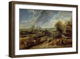 The Return of the Farm Workers from the Fields-Peter Paul Rubens-Framed Giclee Print